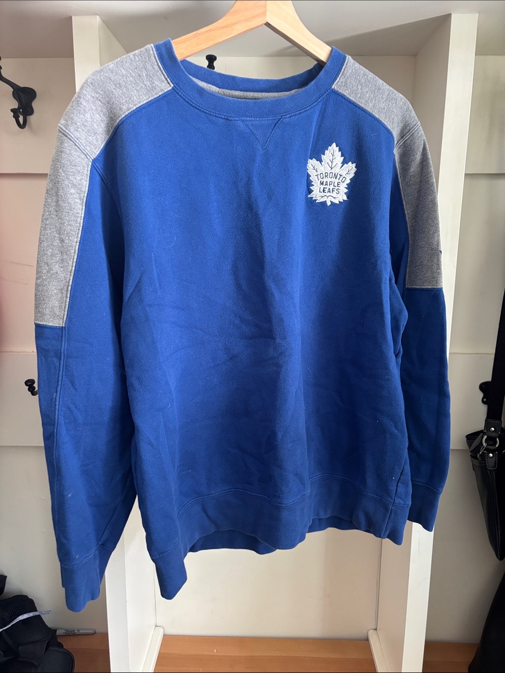Fanatics Royal Blue and Gray Toronto Maple Leafs Crewneck Sweatshirt - Men